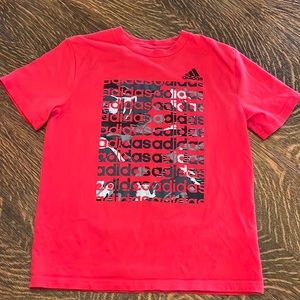 Red adidas boys T-shirt